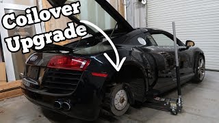 I Upgraded my Salvage Audi R8's Wrecked Suspension & Saved $3,000 in the Process!