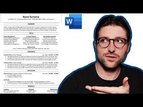YouTube video about How to Format a Project Manager Resume