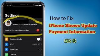 How to Fix Update Payment Information with Red Badge icon on iPhone and iPad after iOS 13.5
