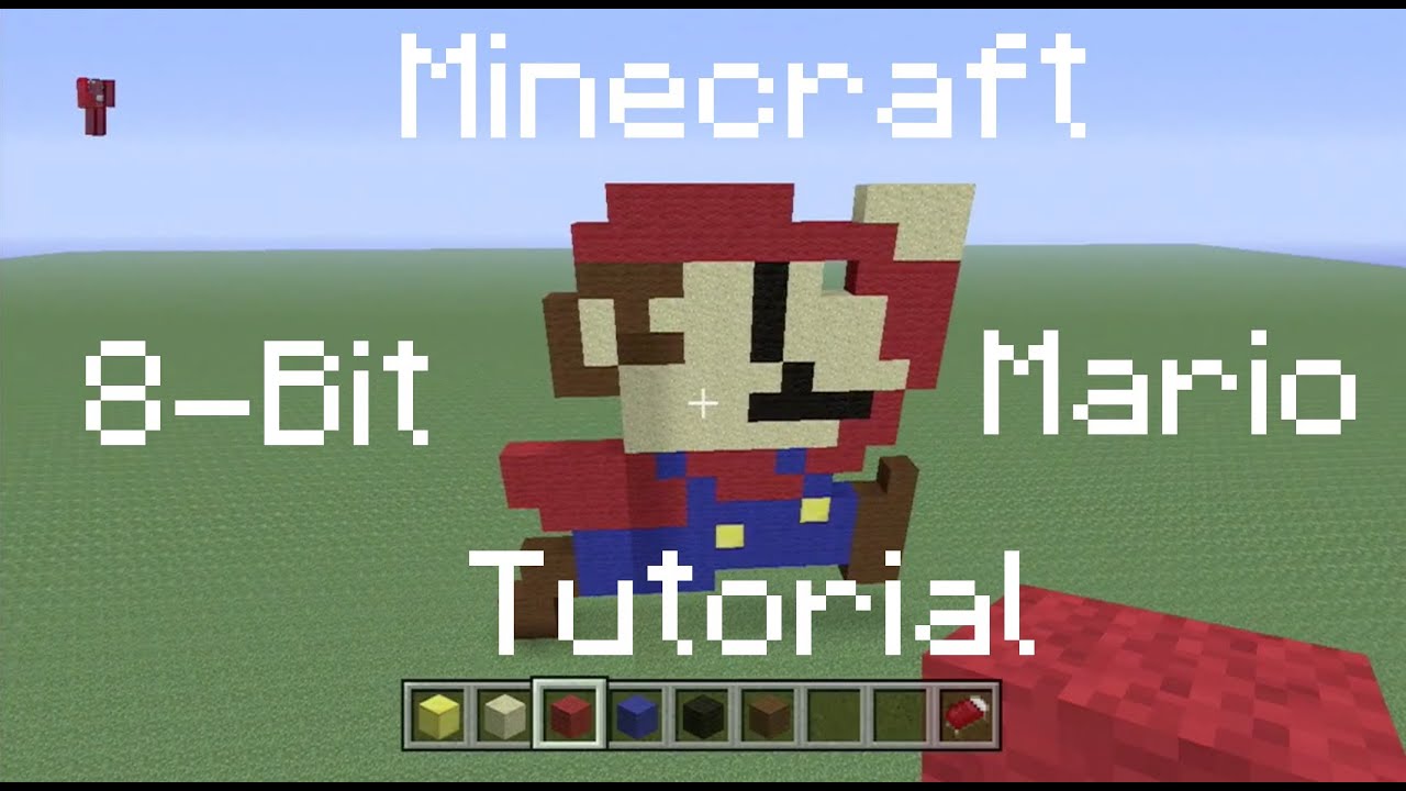 Minecraft Art Tutorials: 8-Bit Mario!