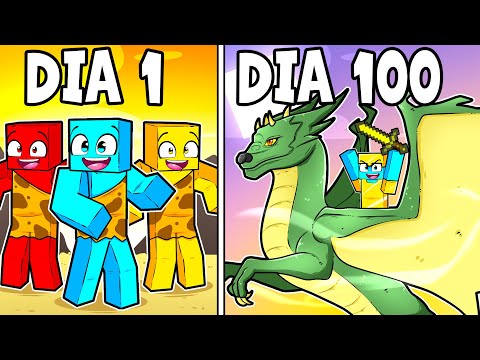 Sobrevivemos 100 Dias na Pré-Historia do Minecraft!