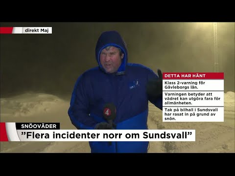 Snöovädret: ”Man är i princip blind när man kör” - Nyheterna (TV4)