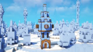Minecraft Ice Spike House Tutorial - How to Build a Ice Spike Tower in Minecraft 1.20+