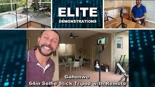 Review 64" Selfie Stick Tripod with Remote for Cell Phone 4"-7",Portable Phone Tripod Stand