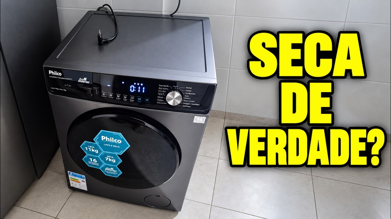 Miniatura da avaliação em vídeo de Lava e Seca Philco PLS10B 11Kg