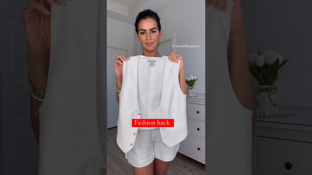 FASHION HACH FOR YOUR BLAZER  OR VEST I Doranellys Patton #fashionhacks #shorts #scarfs #diy