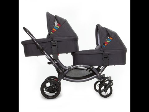 Универсальная коляска 2 в 1 для двойни ABC Design Zоом Asphalt серый (12002522003/K2)