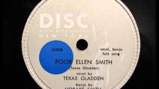 POOR ELLEN SMITH by Texas Gladden with her brother Hobart Smith banjo