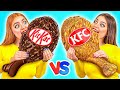 Real Food Vs Chocolate Food Challenge Funny Kitchen Hacks By Multi DO Challenge