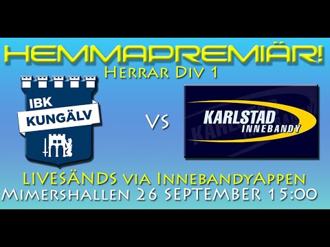 Hemmapremiär IBK Kungälv Herr Div.1 vs IBF Karlstad