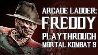 Mortal Kombat 9 (PS3) - Arcade Ladder: Freddy Krueger Playthrough Gameplay