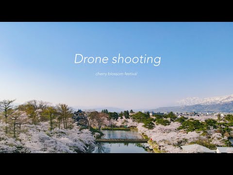 ドローン空撮【高田城址公園観桜会】-Drone shooting【Takada Castle Site Park Cherry Blossom Festival】-