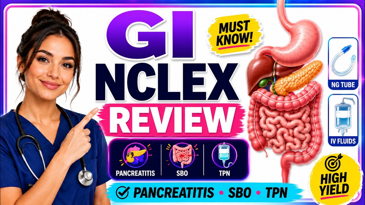 GI System NCLEX Review: Pancreatitis, SBO, TPN, Labs & Prioritization