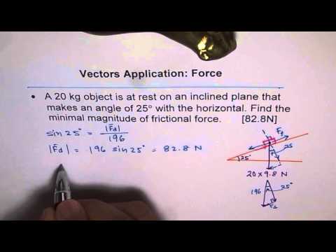 Find Friction Force in Inclined Plane