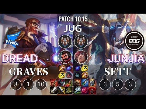 AF Dread Graves vs EDG JunJia Sett Jungle - KR Patch 10.15