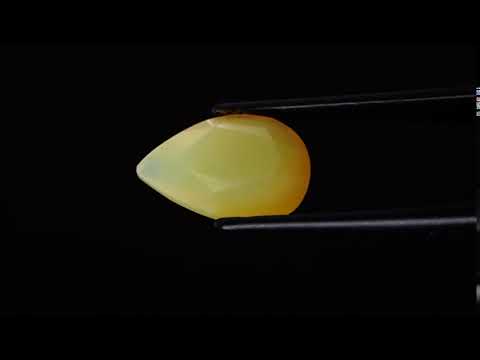 Натуральный желтый Опал груша 14.1х10.3мм 3.67ct видео