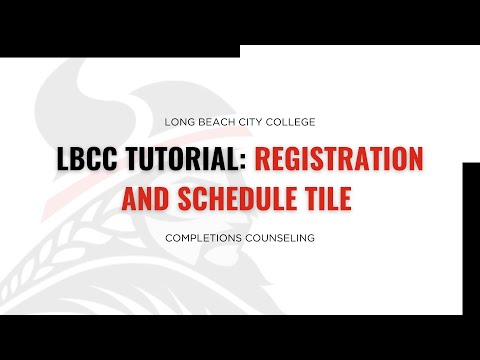 LBCC Tutorial: Registration & Schedule Tile