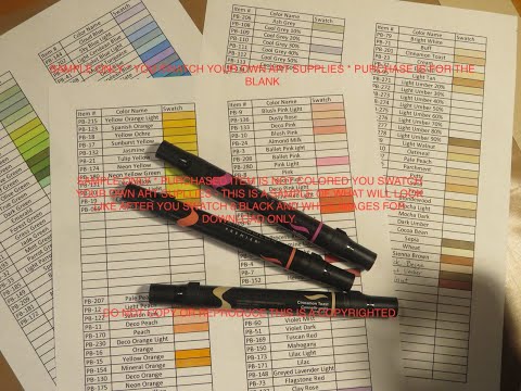 Prismacolor Premiere Brush Marker Review + Swatch Template