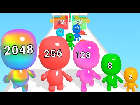 Man Runner 2048 - Jelly Run 2048 (All Level Max)