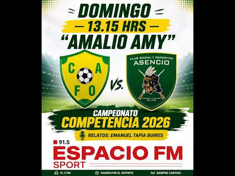 🔴FERROCARRIL VS ASENCIO EN VIVO ⚽LIGA DE SORIANO 2026 - Fútbol Club