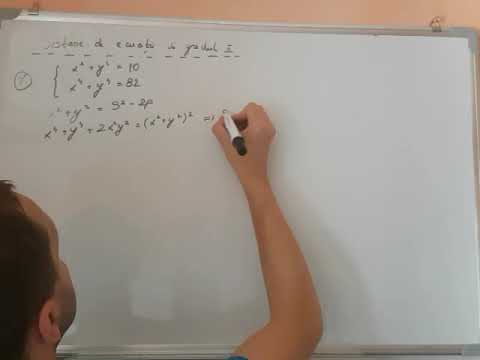 Matematica Liceu - Sisteme de ecuatii de gradul 2 002