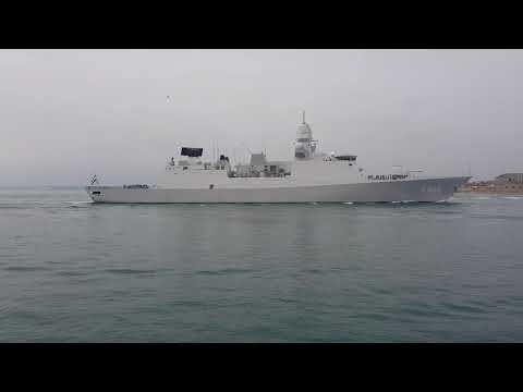 HNLMS Tromp  Dutch navy frigate  sailing into Portsmouth 8/6/2018