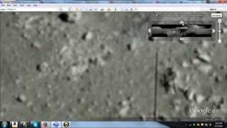 'Data's Head' & Machinery In The Moon's Shorty Crater - Google Earth