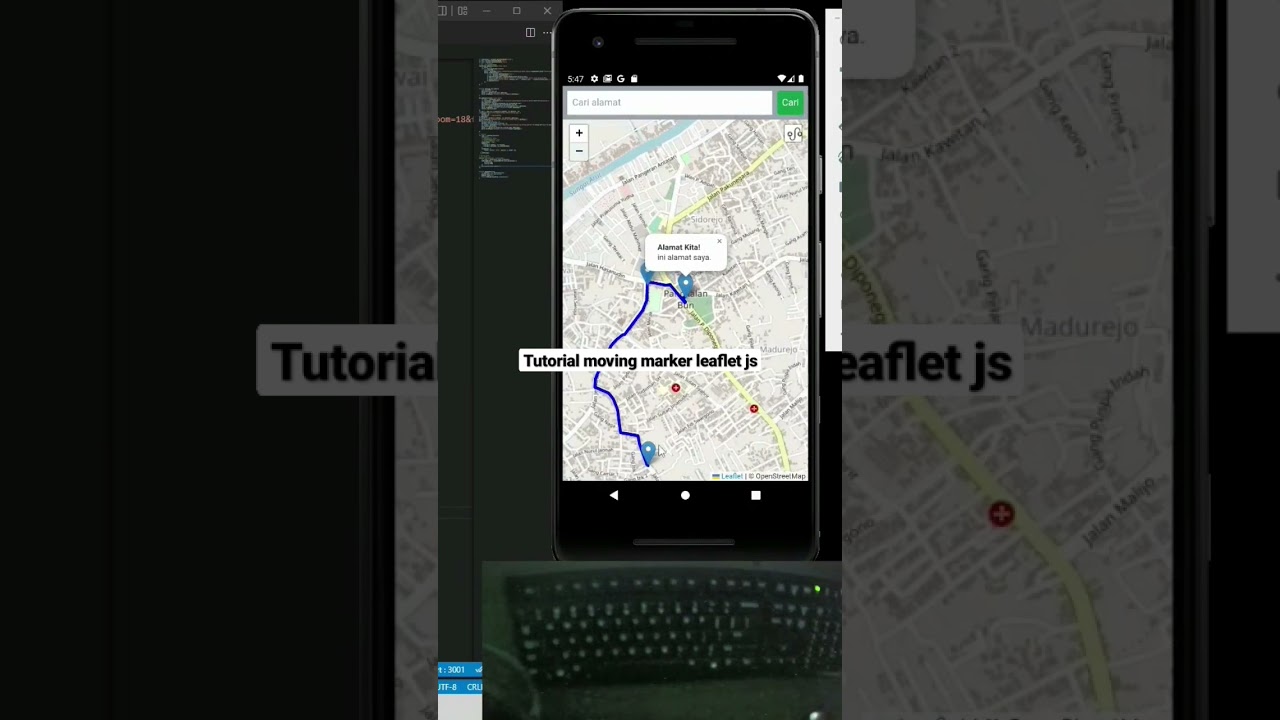 Tutorial moving marker leaflet..
