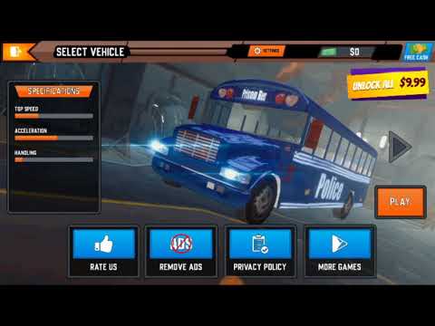 Jail prisoner Transport police bus Drive - The game max studio - Android game play