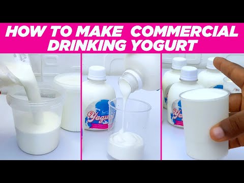 How to make Drinking Yogurt! | Commercial Drinking Yogurt