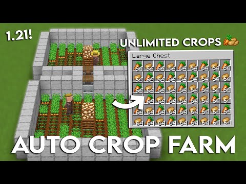 Minecraft Villager Auto Crop Farm 1.21 Tutorial - Potato Wheat Carrot Beetroot