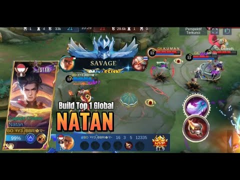 16 Kill + Savage?! Build Magic Demage Natan Tersakit 2023 | Build Natan Paling Sakit 2023 | MLBB