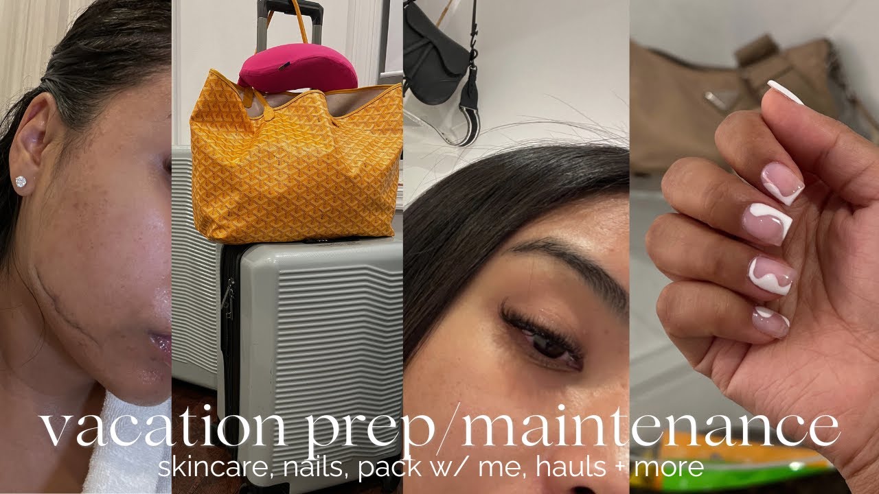 VACAY MAINTENANCE + PREP VLOG | HAULS, EVERYTHING SHOWER, DO MY NAILS/HAIR, BODY CARE W/ ME ETC!