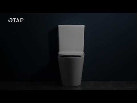 Квадратный унитаз-компакт безободковый Qtap Tern Tornado Чехия - фото 1 - id-p1460337229