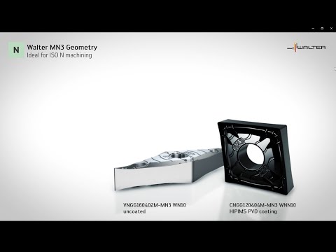 MN3 GEOMETRY - High-positive and double-sided – ideal for ISO N machining.