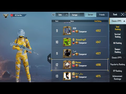 Solo TPP Conqueror Rank #12 | Pubg Mobile Highlights