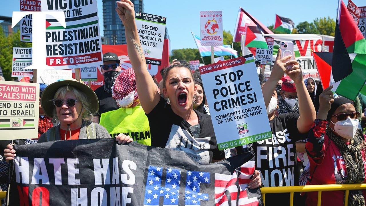 LIVE: Pro-Palestinian protest in Chicago during DNC