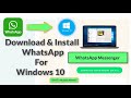 How To Download and Install WhatsApp Messenger On Windows 10