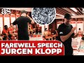 KLOPP and his LAST SPEECH to the LIVERPOOL PLAYERS | ANFIELD