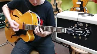 Video thumbnail for Guild A-150 Savoy Hollowbody Solid Top jazz guitar demo at Basone Shop in Vancouver Canada by BasoneGuitars