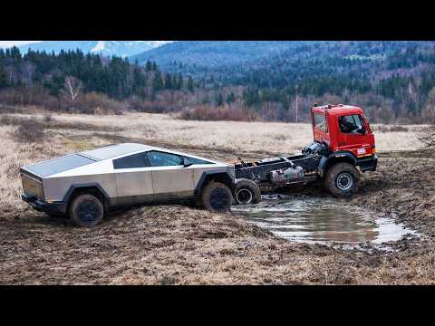 Cybertruck vs Offroad Truck – Ultimate Mud Battle