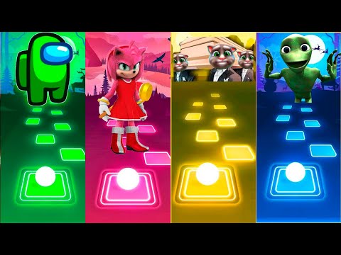 Chicken Song Vs Crazy Frog Vs Pikachu Vs Alien Dance | Tiles Hop