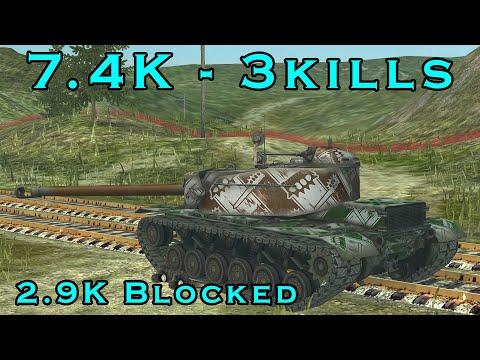 T110E4 Mastery 7.4K DMG, 3 Kills - WoT Blitz
