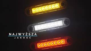 LED poziční světlo dlouhé, 12-30V zatmavené- Červené