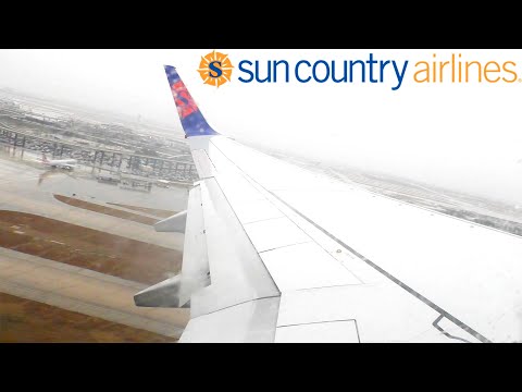 Sun Country Airlines Boeing 737-800 RAINY Takeoff from Dallas/Fort Worth (DFW)