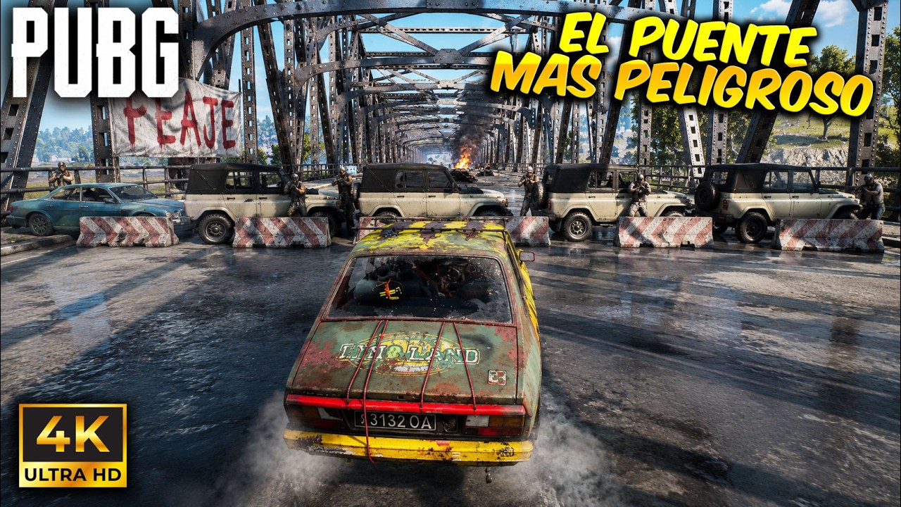 PUBG PC pero PASAMOS EL PUENTE mas PELIGROSO de ERANGEL 😨 Estos gráficos se ven BRUTALES