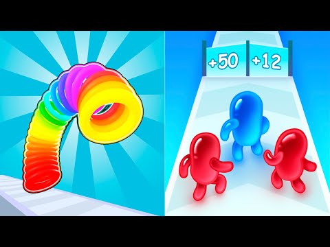 Join Blob Clash 3D VS Slinky Hop - All Levels SpeedRun Gameplay Android iOS Ep1
