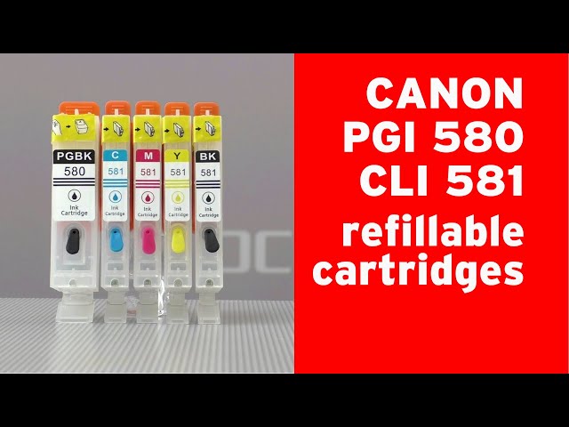 Vídeo relacionado con Multipack de tinta Canon - Cartuchos de tinta originales PGI-580/CLI-581 - Pack de 5 cartuchos (1 negro, 1 cian, 1 magenta, 1 amarillo y 1 negro de oficina)