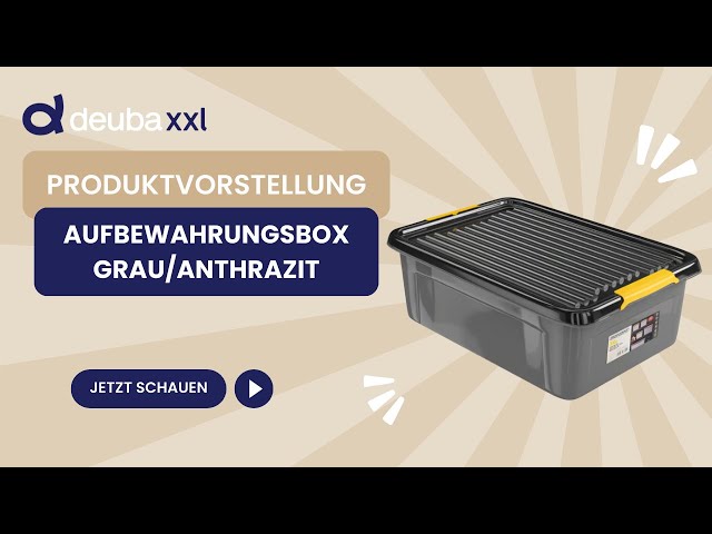 Video teaser for MONZANA® Aufbewahrungsboxen Grau/Anthrazit stapelbar