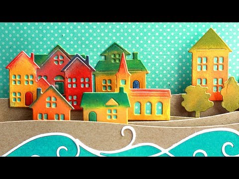 Town by the Sea - Diorama Card